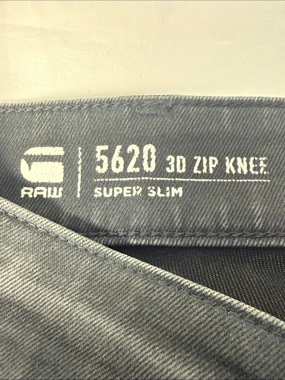 G-Star Raw 5620 3D Zip Knee Super Slim Jeans Gray 34x32 Stretch